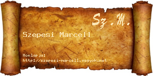 Szepesi Marcell névjegykártya